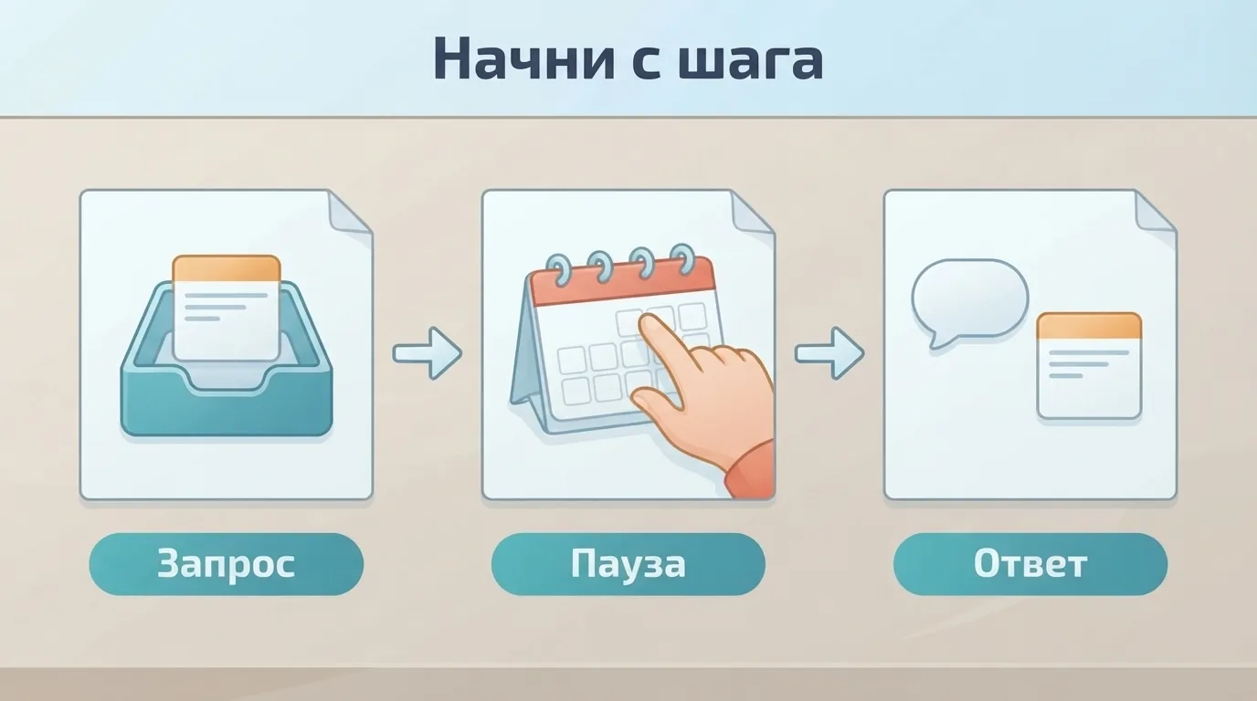 Небольшое изменение привычки: получив рабочую просьбу, сначала проверить расписание и затем ответить.