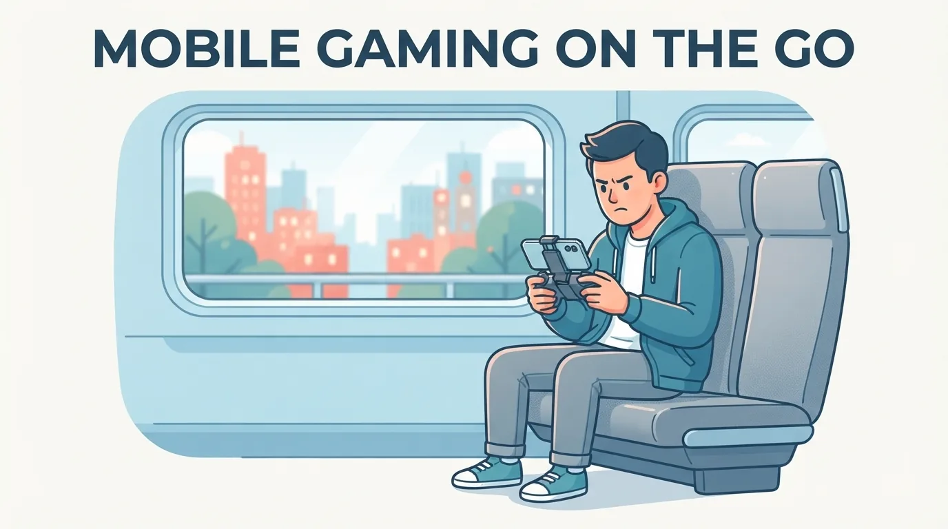 ผู้เล่นเล่นเกมผ่านคลาวด์บนมือถือพร้อมคอนโทรลเลอร์