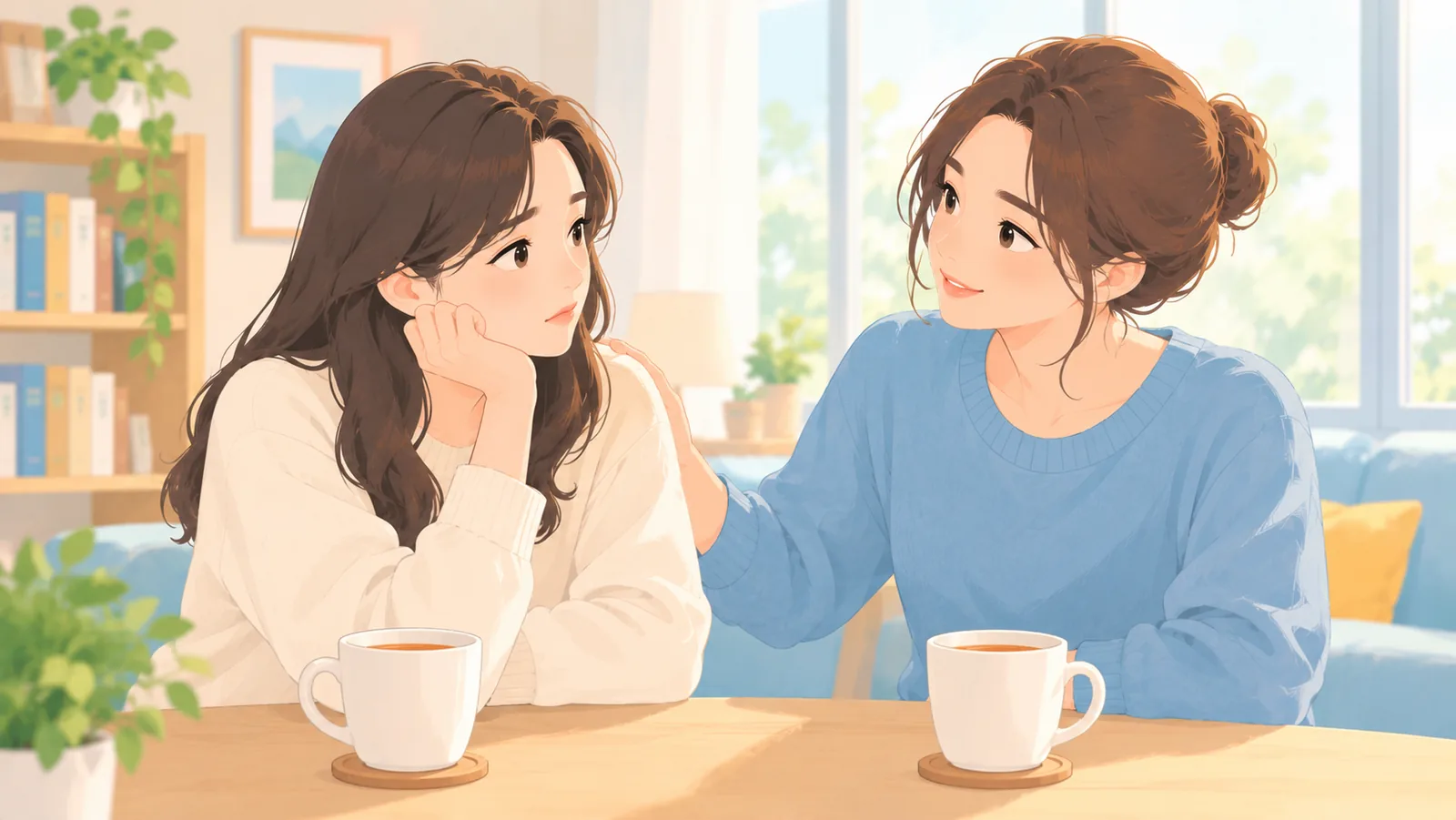 การพูดคุยกับเพื่อนที่ไว้ใจเพื่อขอความช่วยเหลือ