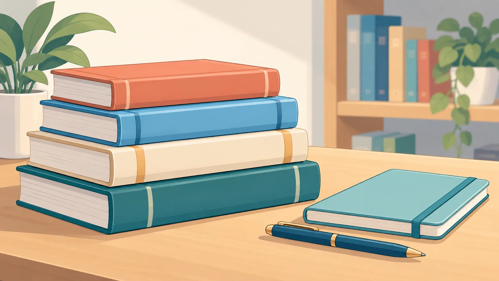 หนังสืออ้างอิงและคู่มือทางการวางบนโต๊ะ