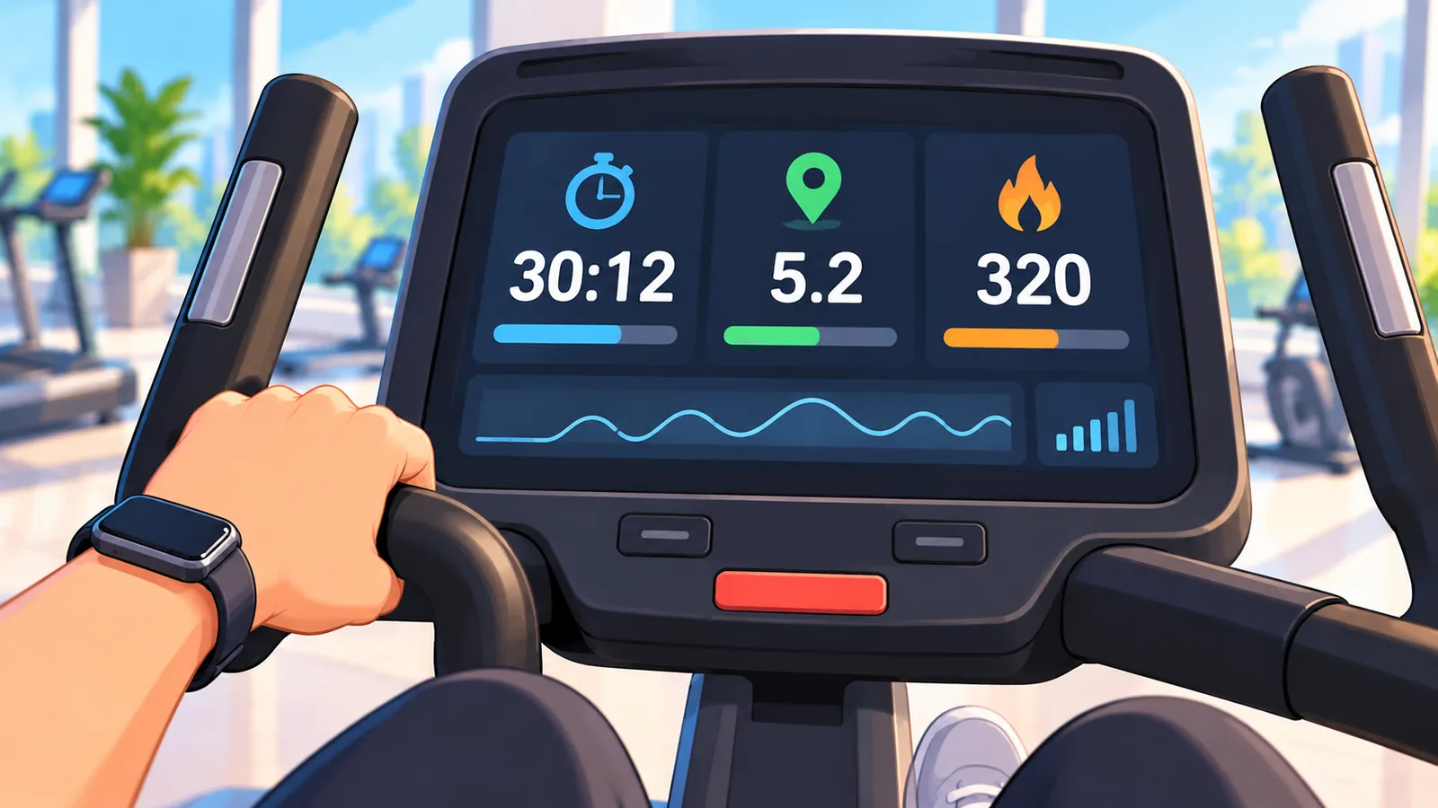Sırt destekli bisiklette pedal çeviren orta yaşlı kişi