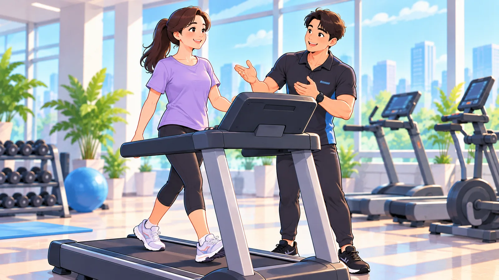 Koşu bandında hızını artıran kişi