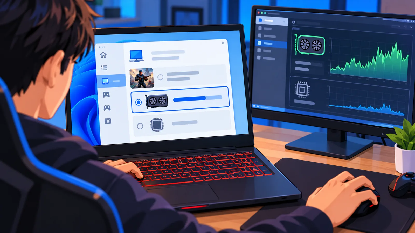 Windows grafik ayarlarında oyuna yüksek performanslı ekran kartı atama ekranı
