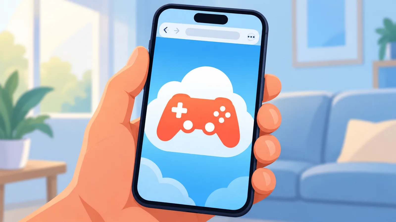 iPhone ekranında Safari üzerinden açılmış Xbox bulut oyun sayfası