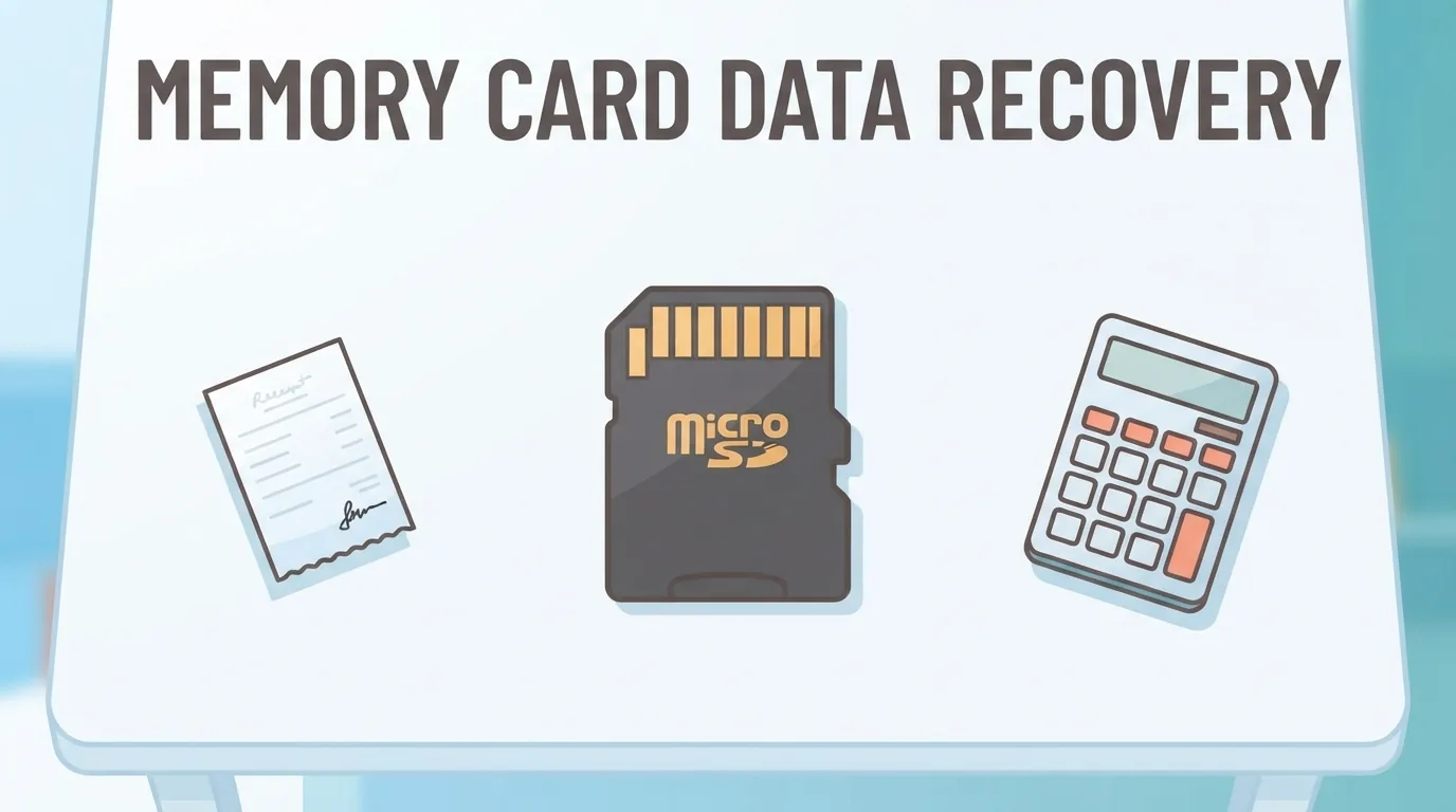 Masada microSD kart, fiş ve hesap makinesi