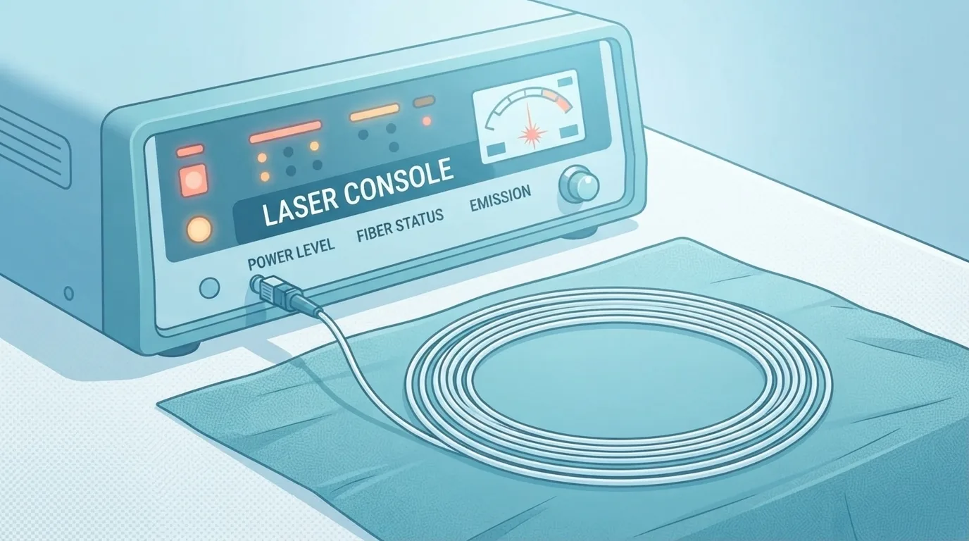 Modern ameliyathanede lazer cihazı konsolu