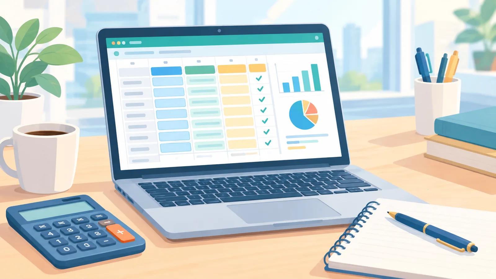 Excel ile finansal hesaplama yapan kişi