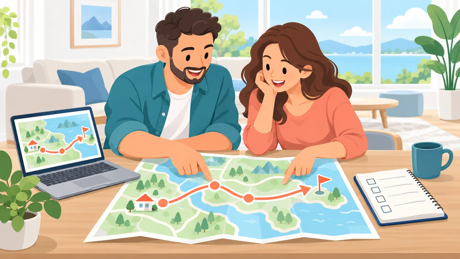 Gelecek planlarını birlikte yapan çift