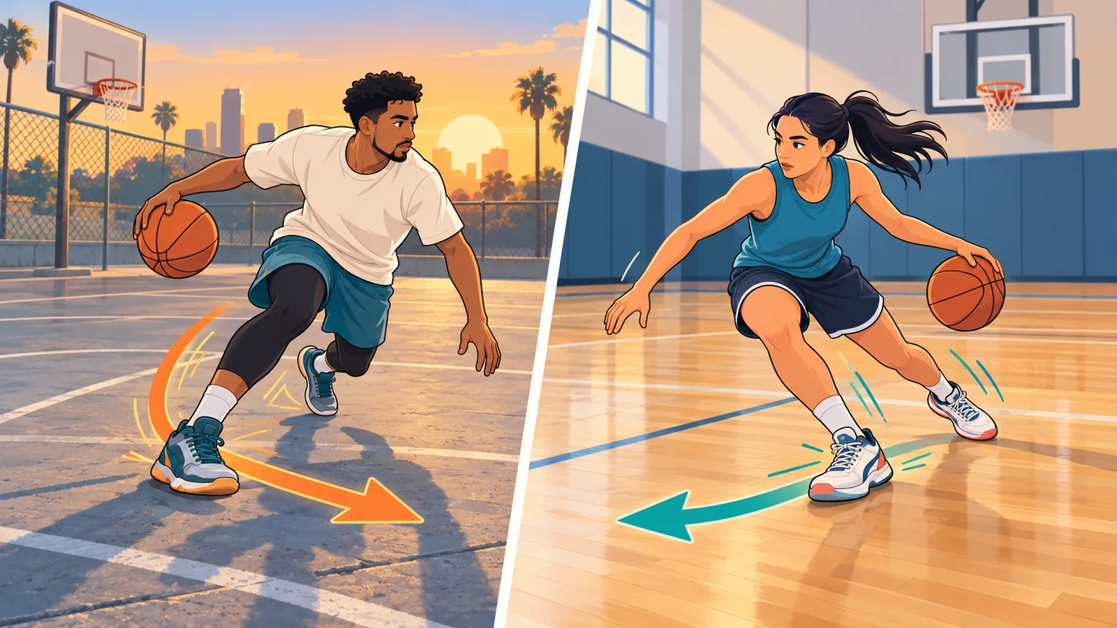 İç ve dış sahada basketbol ayakkabısı kullanımı