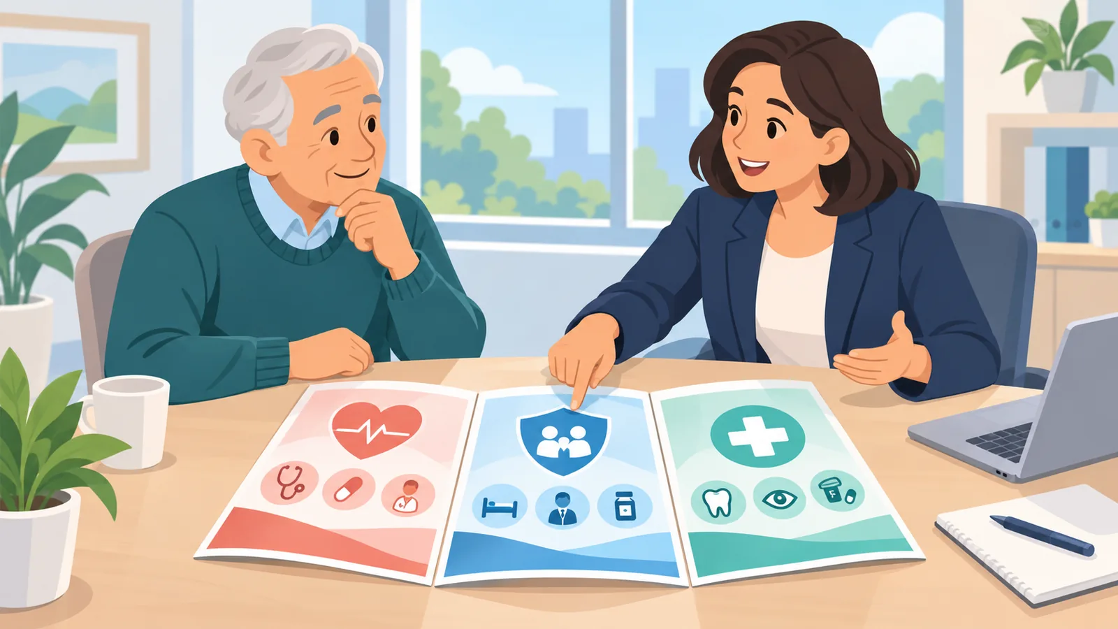 Розмова з пацієнтом про його план Medicare Advantage