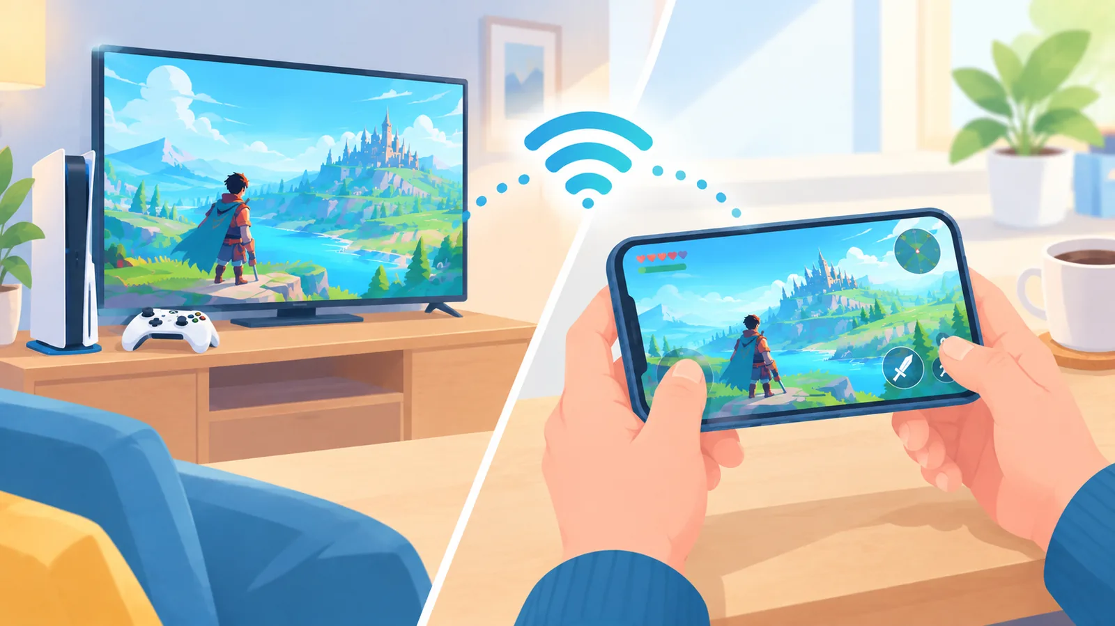 So sánh máy chơi game tại nhà và điện thoại truyền game