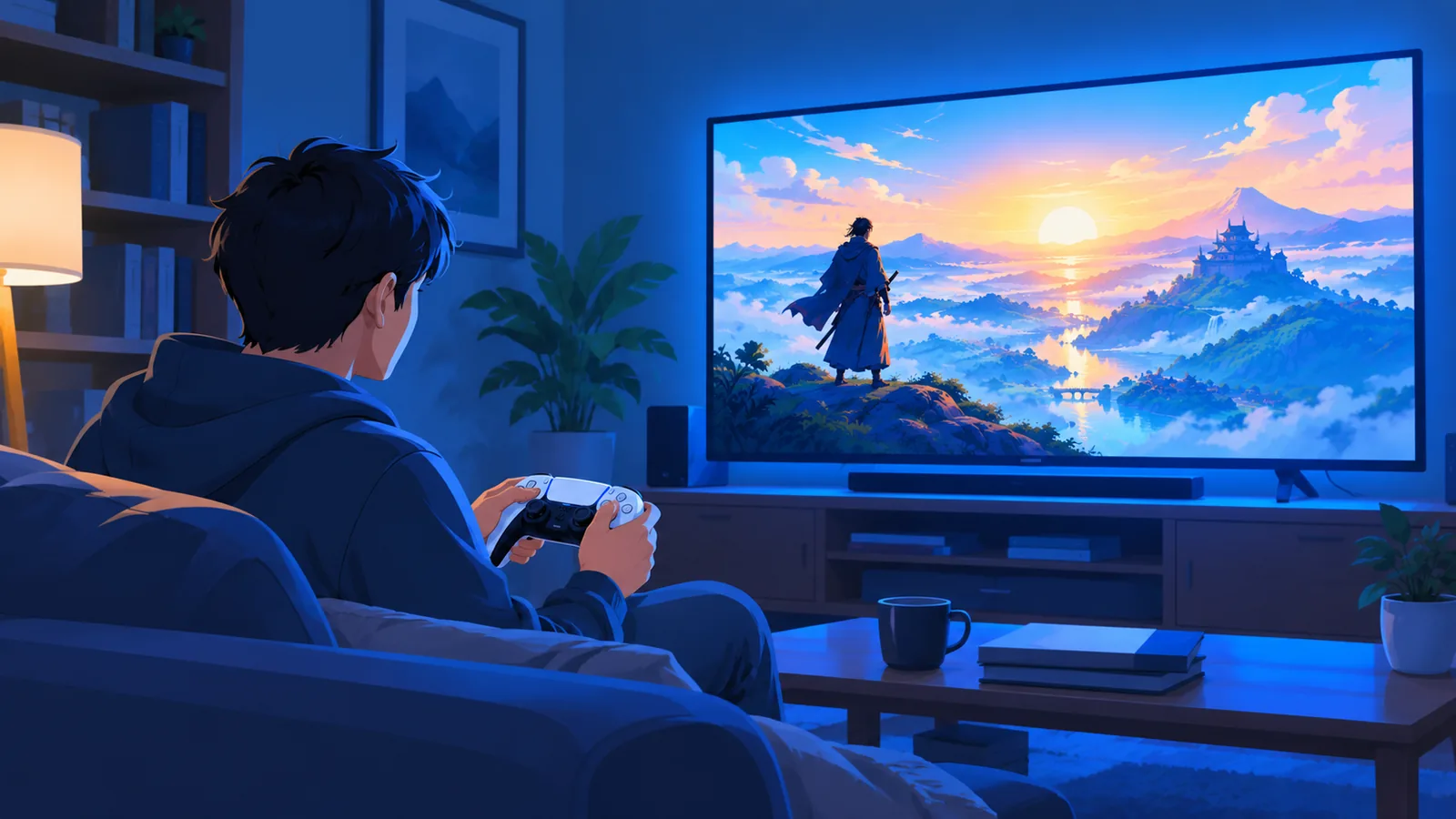 Người chơi game kể chuyện một mình trong phòng tối