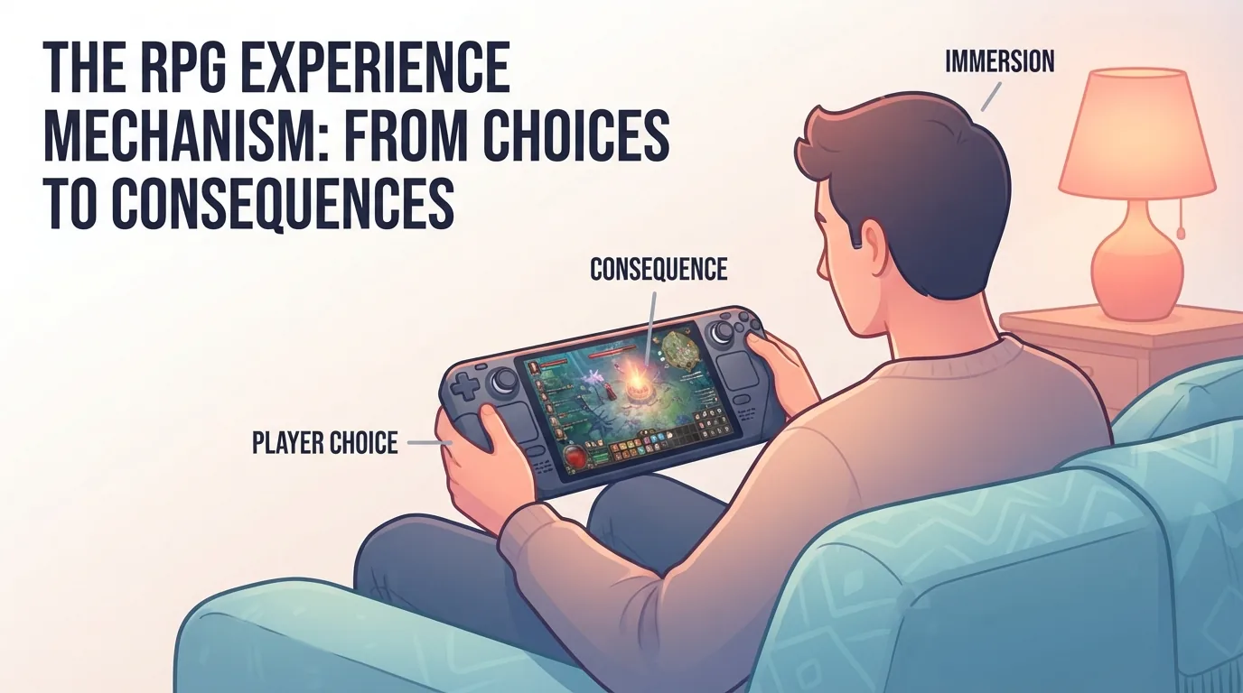 Người chơi game nhập vai trên máy cầm tay trong phòng khách