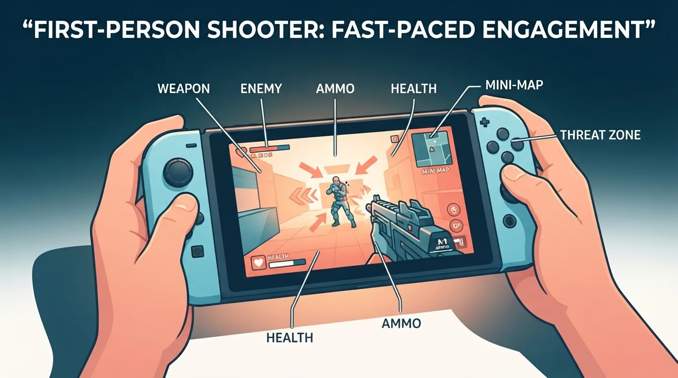 Đôi tay cầm máy chơi game bắn súng nhịp độ nhanh
