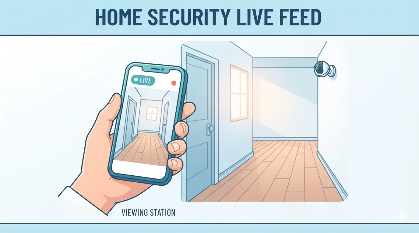 Camera có đèn pha chiếu sáng lối vào nhà vào ban đêm