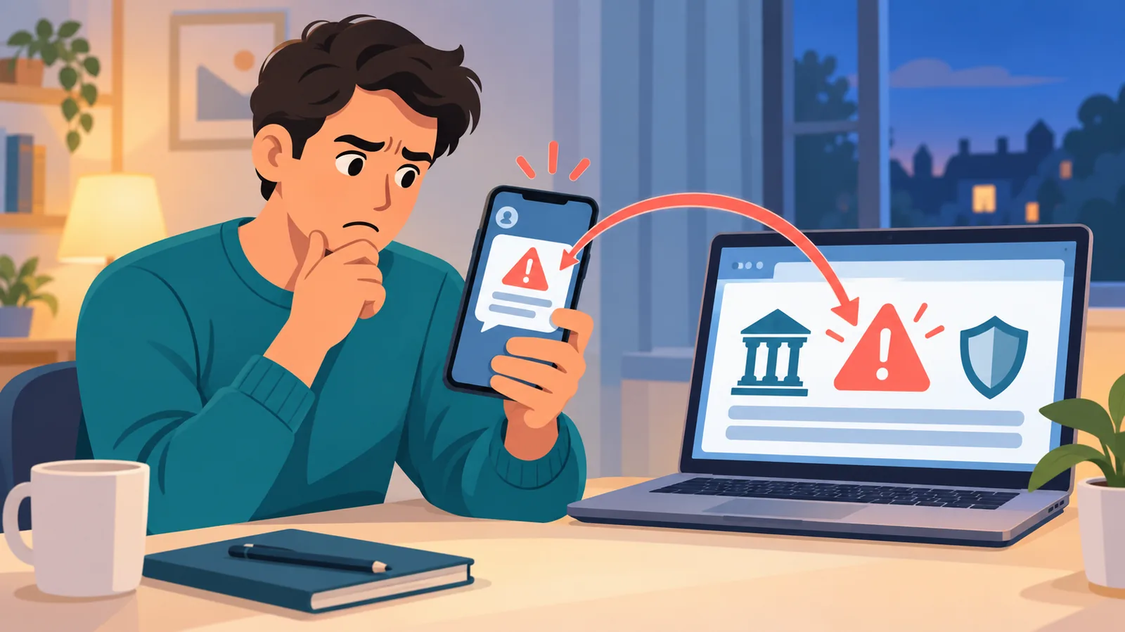 Người lo lắng khi đọc tin nhắn đáng ngờ về khoản vay