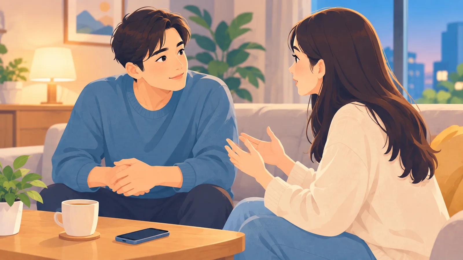 Một người chú tâm lắng nghe người thương nói