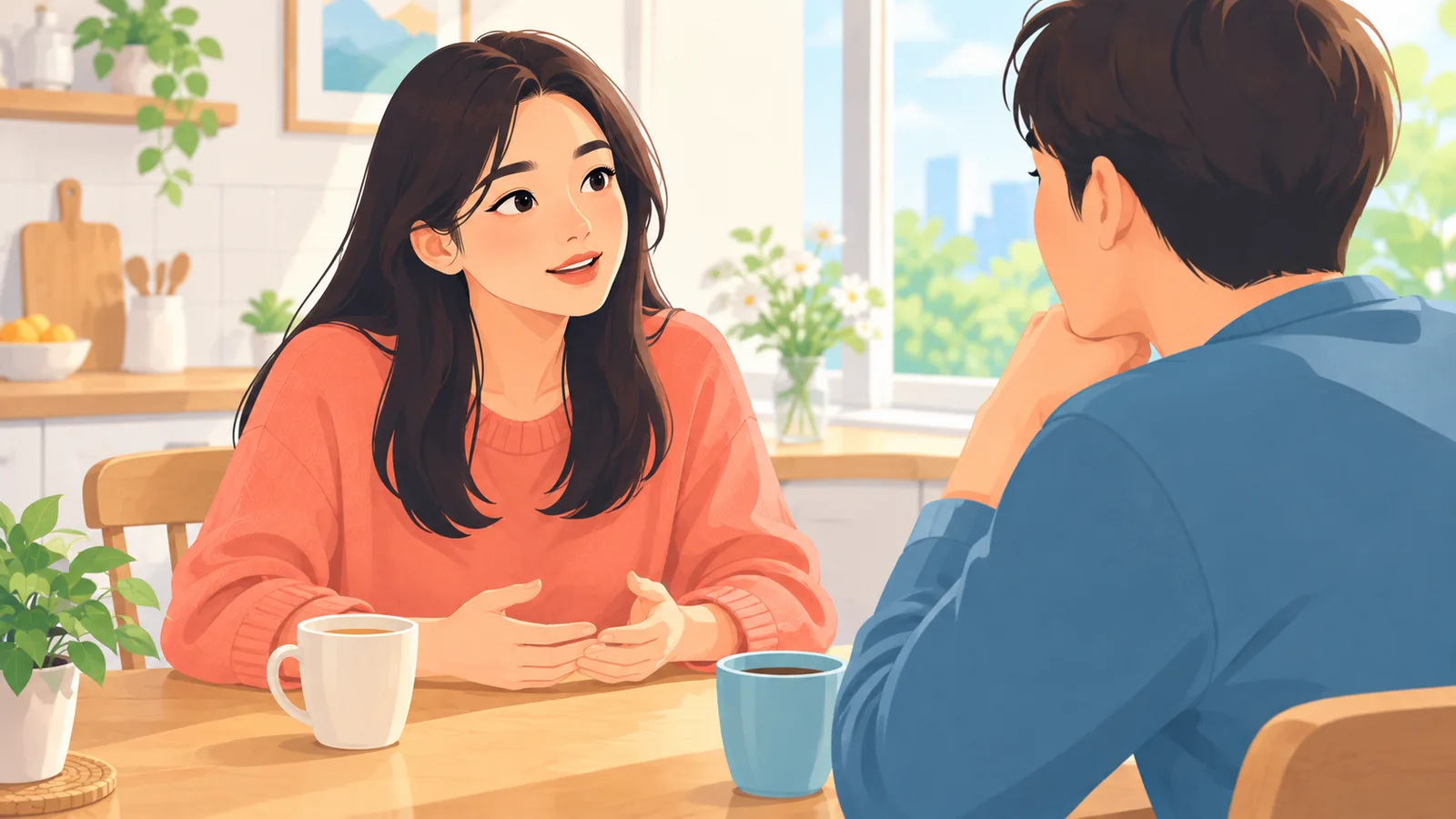 Một người bình tĩnh nói ra điều mình cần