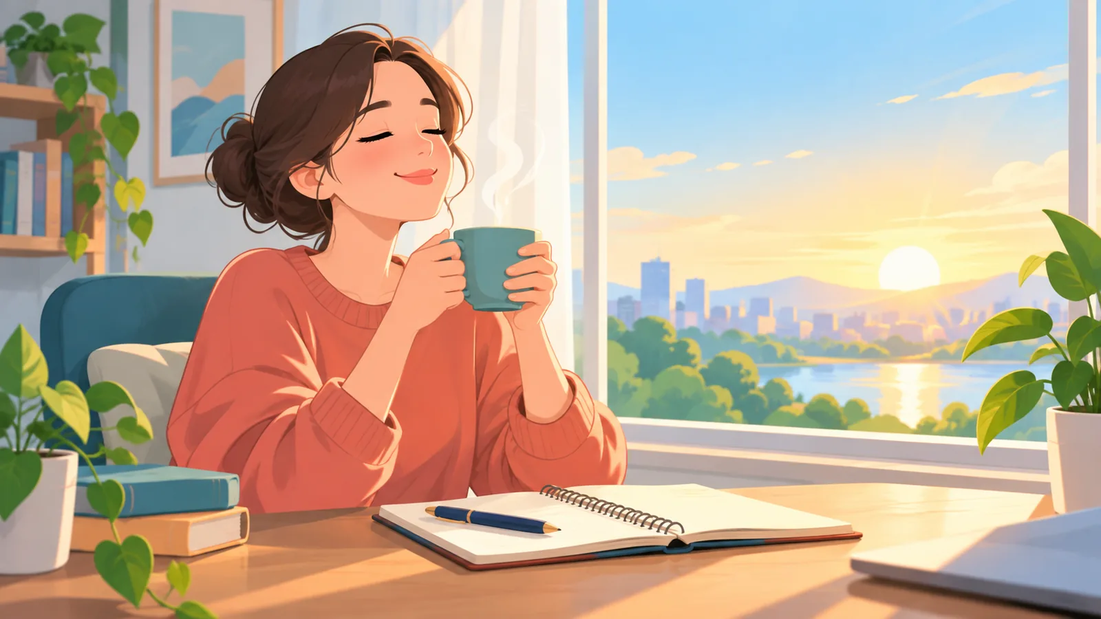 Người đọc thư thái sau khi chọn đúng cách chăm sóc bản thân