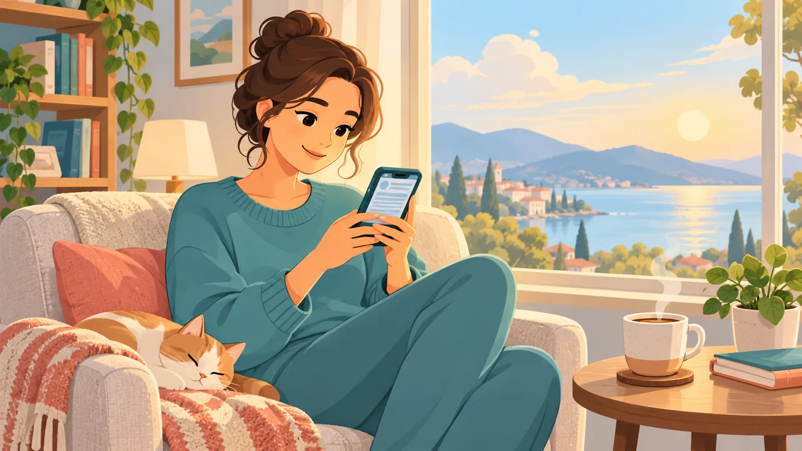 Người đọc bắt đầu một truyện ngắn vào buổi chiều yên tĩnh