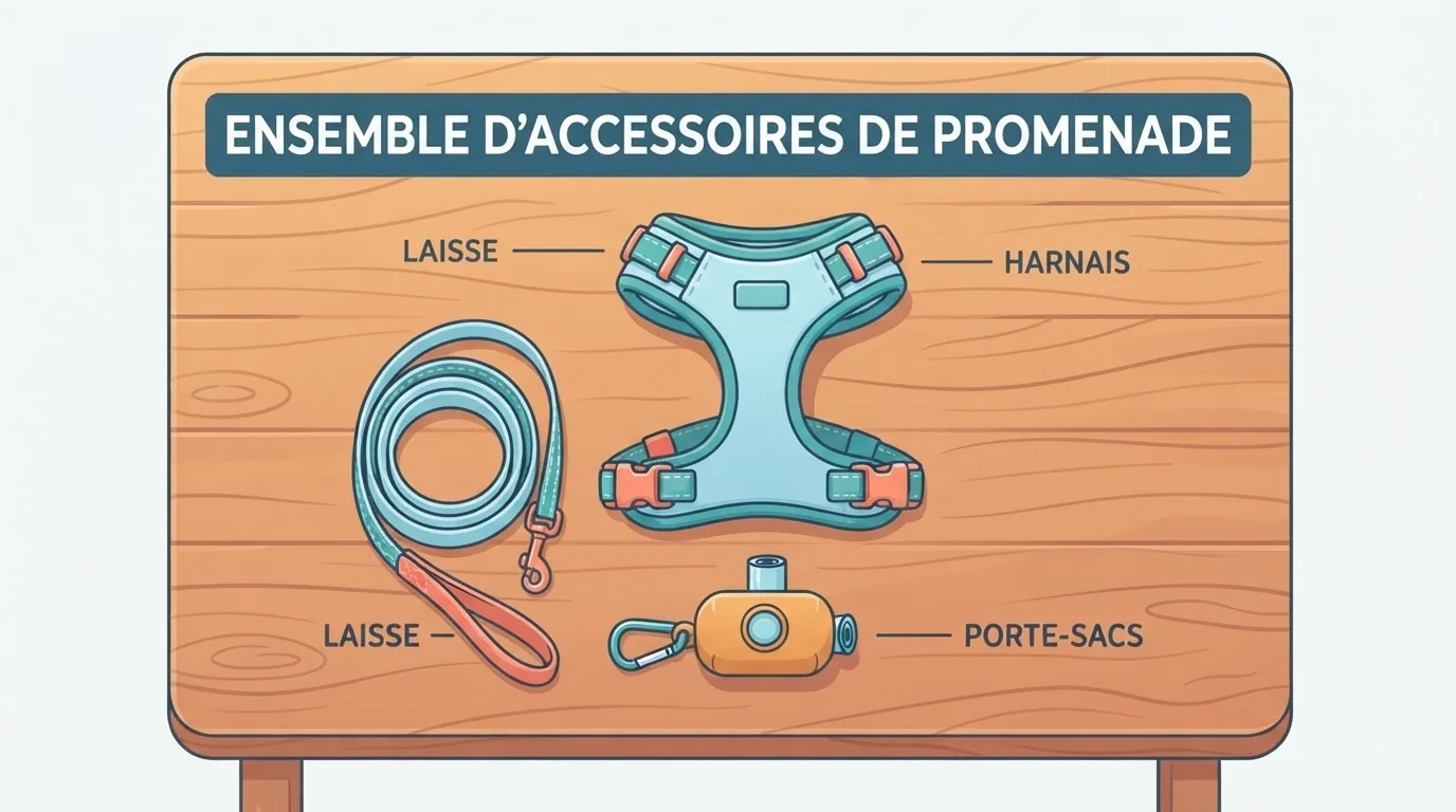 Harness điều chỉnh nhiều hướng có khóa cổ đặt trên mặt gỗ
