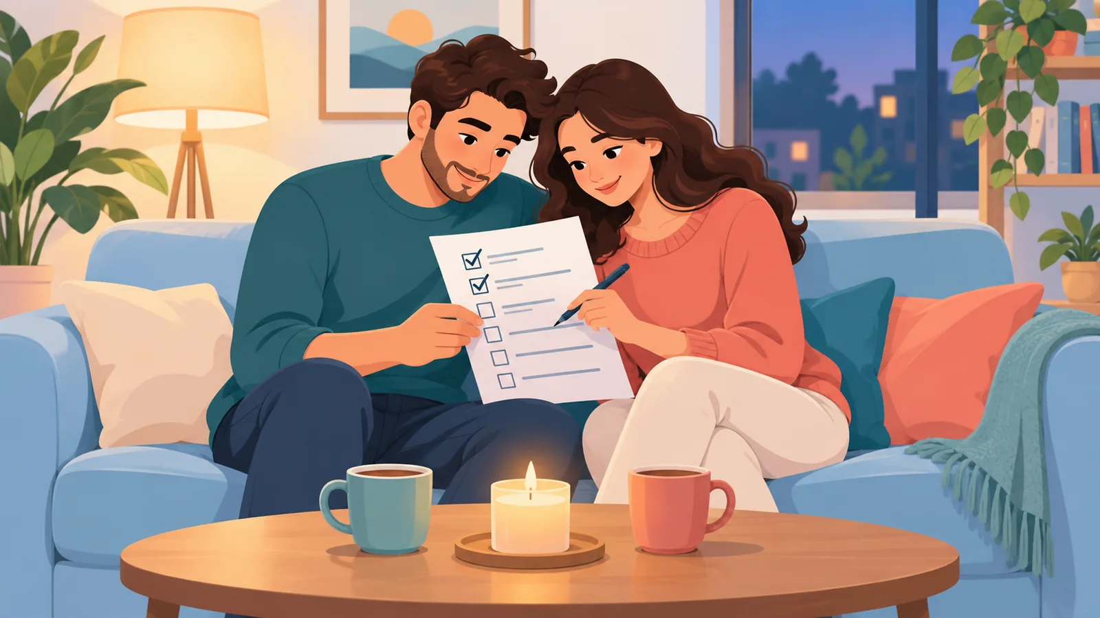 Cặp đôi cùng điền danh sách kiểm tra mối quan hệ