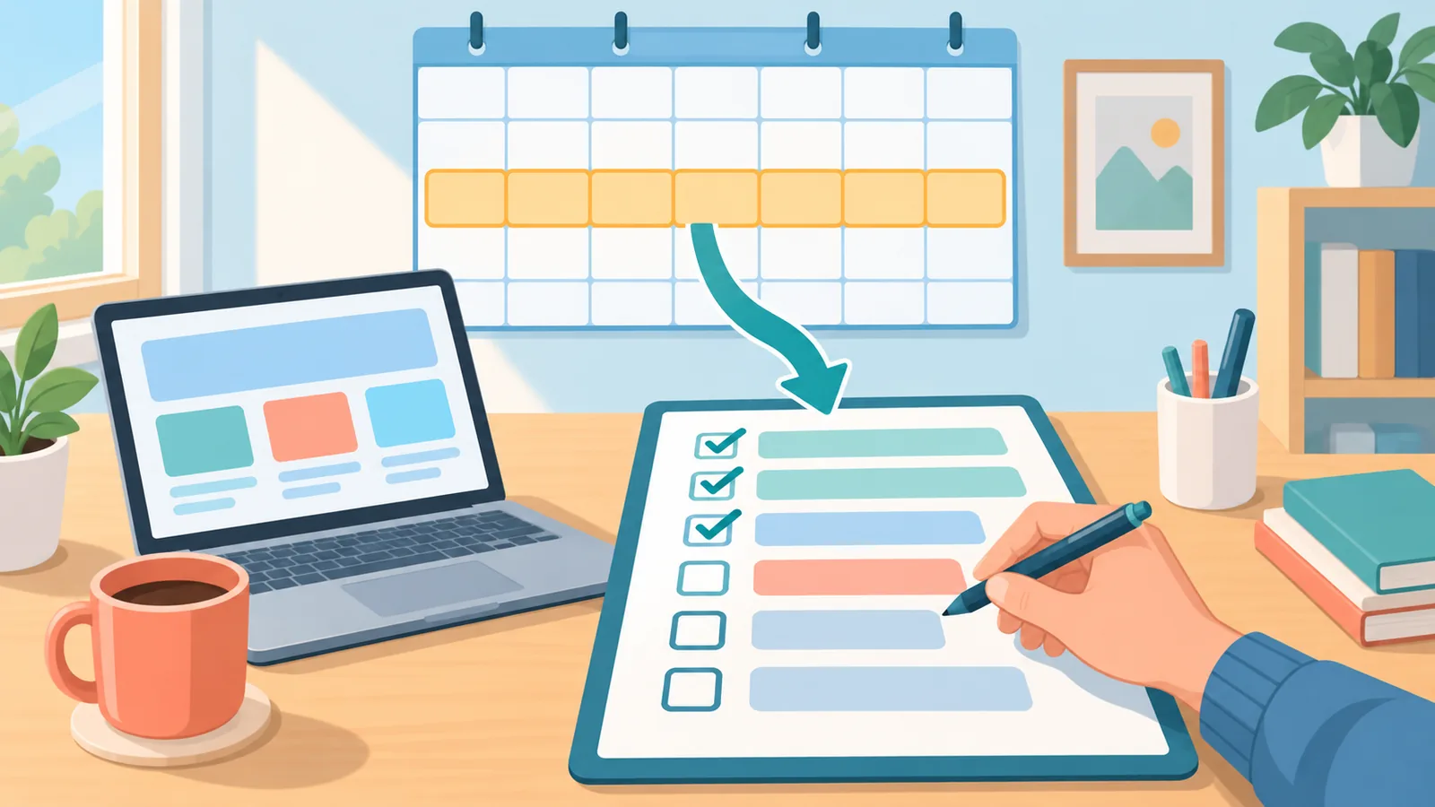 Lịch và checklist theo tuần cho lộ trình 30 ngày