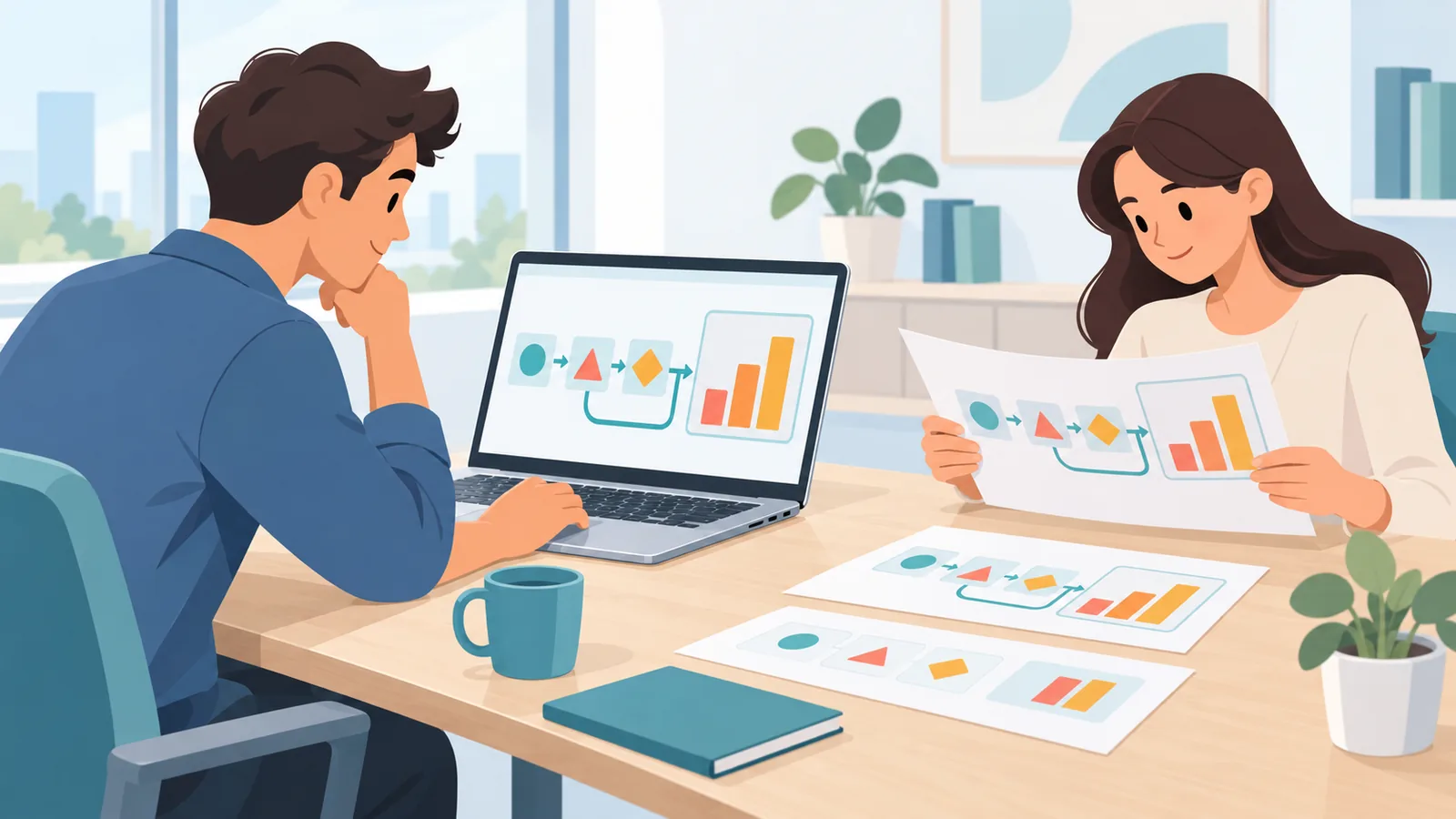 Nhà sáng lập rà soát pitch deck ngắn gọn cùng đồng nghiệp