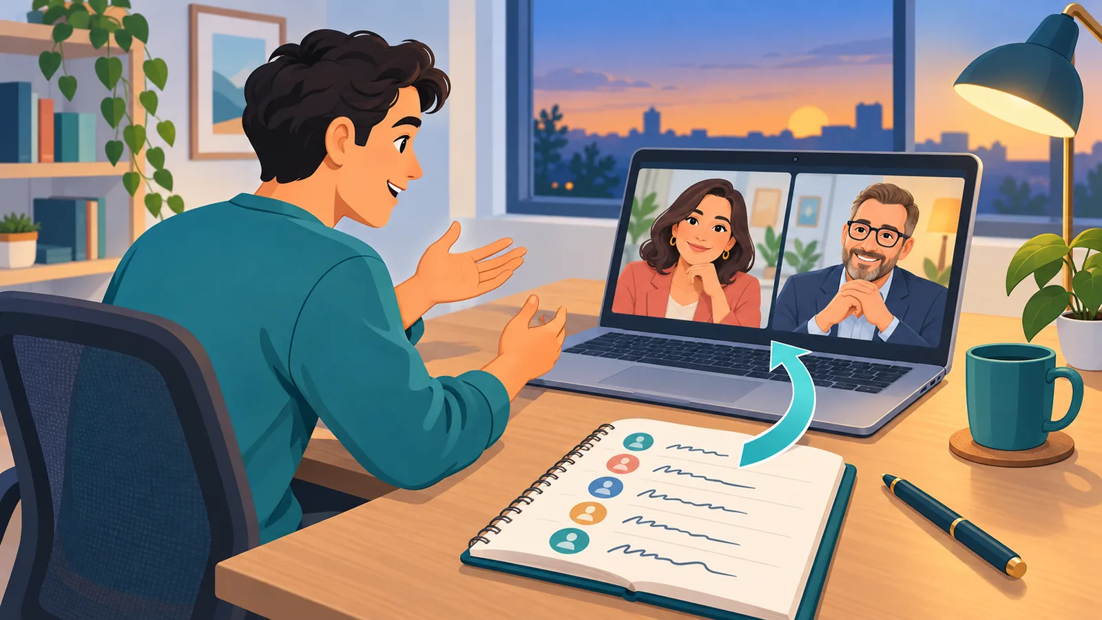 Cuộc họp video giữa nhà sáng lập và nhà đầu tư