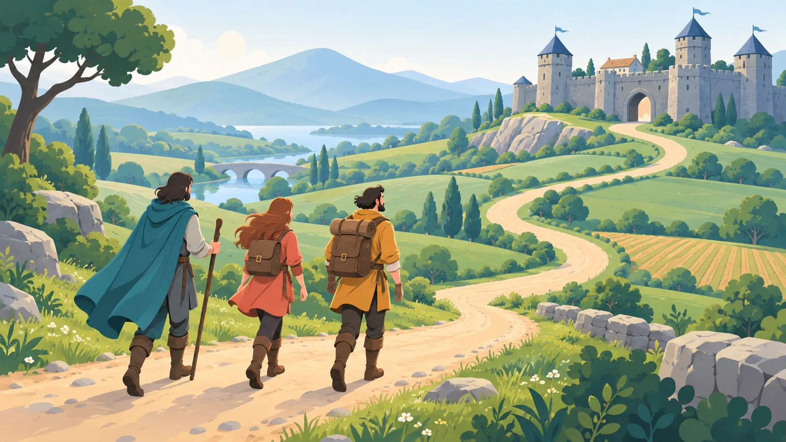 Nhóm ba nhân vật đầu game cùng lên đường