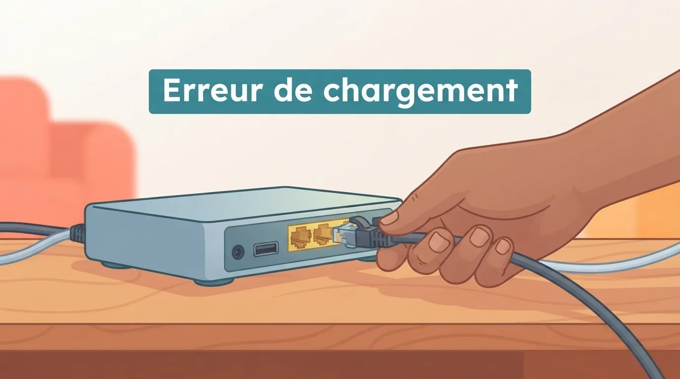 Cáp Ethernet được cắm chắc vào cổng LAN của router