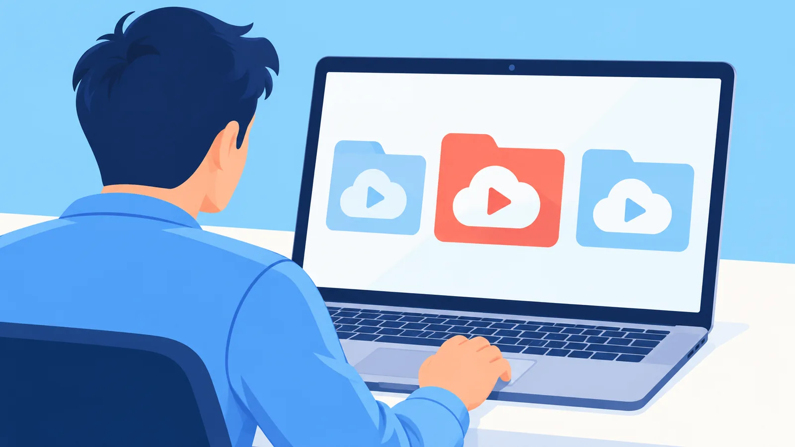 Người dùng xem video đã lưu trên đám mây bằng máy tính xách tay