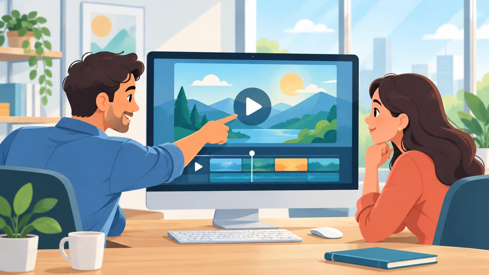 Nhóm làm việc chia sẻ video qua liên kết