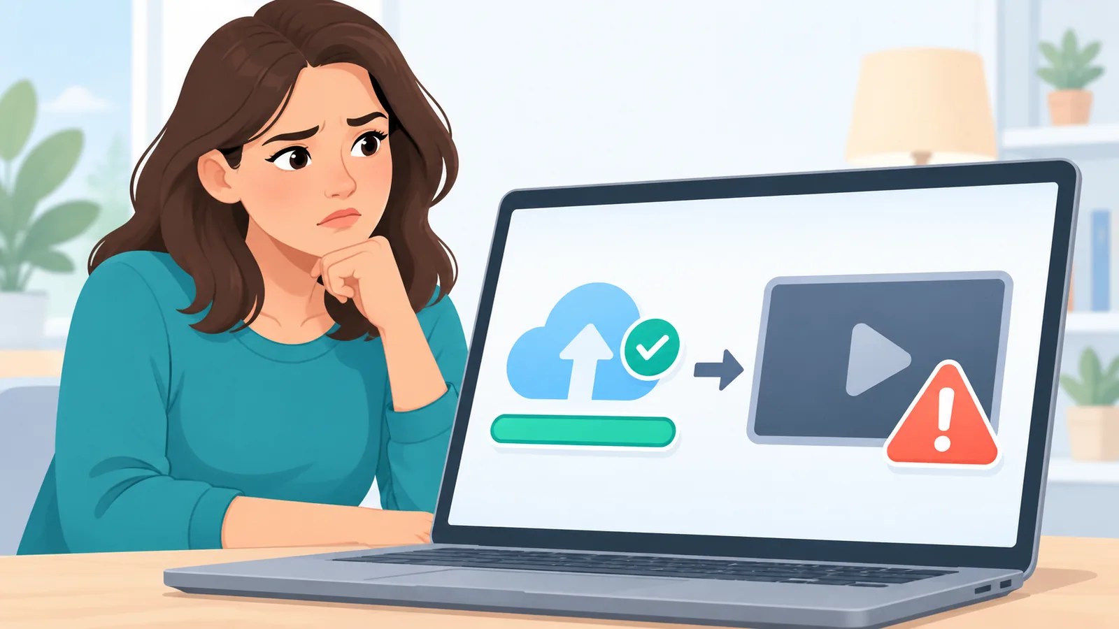 Video báo lỗi không phát được dù đã tải lên